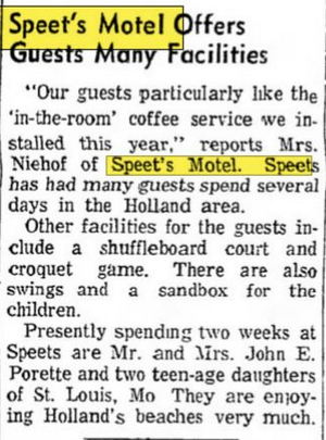 Speets Modern Motel (Websters Inn) - Aug 1963 Article (newer photo)